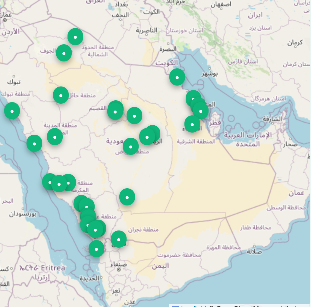 Map of Saudi Arabia